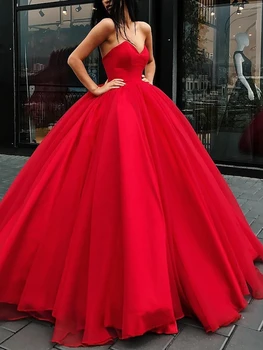 Elegantiškas Ilgas-Line Vakaro Suknelės Stebėjimo Grindų Ilgis Organza Stebėjimo Plius Vestuvių Suknelės, Raudonas Puošmena