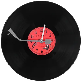 Europos Retro Ultra-Quiet Laikrodis Vinilo Įrašas Asmenybės Sieninis Laikrodis Kavinė Baras Dekoratyvinis Sieninis Laikrodis