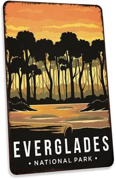 Everglades Nacionalinis Parkas Pasirašyti Derliaus Ieško Dekoratyvinis Ženklai Namų Dekoro Dovana vintag metalo ženklas