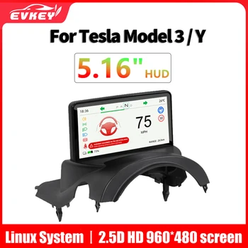 EVKEY 5.16 Colių Mini Brūkšnys Ekrano Modelis Y Modelis 3 Heads Up Ekranas 2.5 D IPS HD Pakeitimo Accessorri Speedomete
