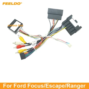 FEELDO 10Set Automobilį 16pin Garso laidynas Su Canbus Langelį Ford Focus Pabėgti Antrinėje rinkoje Stereo Įrenginio Laido Adapteris
