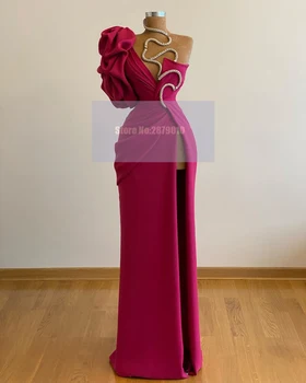 Fuksija Elegantiškas Dizaineris Vakarinę Suknelę Apvalkalą Karoliai Ant Grindų Ilgis Ritininės Chalatas De Soiree Aibye Promenadzie Suknelė Saudo Arabija 2020 Dubajus