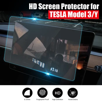 Grūdintas Stiklas Screen Protector Centro Kontrolės Tesla Model 3/Y 2021 Matinis HD Filmas Apsaugos Anti Akinimo