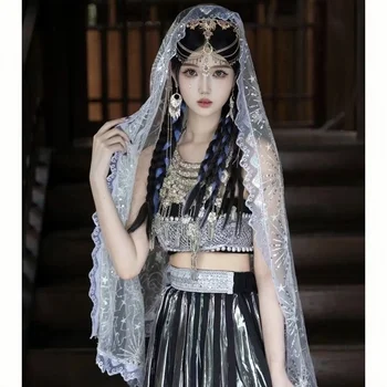 Indijos Šokių Vakarų Regione Dunhuang Skraidymas Princesė Egzotinių Stiliaus Mergina Pagerino Hanfu Fotografijos Studijoje Veiklos Suknelė