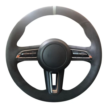 Individualų Nerijos Automobilio Vairo Padengti neslystantis Verstos Odos Mazda CX-30 CX30 Mazda 3 Axela 2019 2020 Automobilių Reikmenys