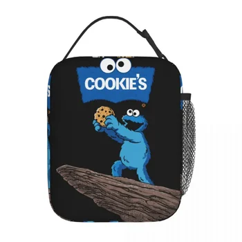 Juokinga Cookie Monster Merch Priedai Izoliuoti Pietūs Krepšiai Slapukus Animacinių Filmų Pietūs Konteinerių Mados Aušintuvas Šilumos Priešpiečių Dėžutė