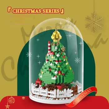 Kalėdų Eglutė daugybę Mažų Dalelių Vaikų Švietimo Blokai Princesė Mergina Dovana Kūrybos Ornamentu Žaislai