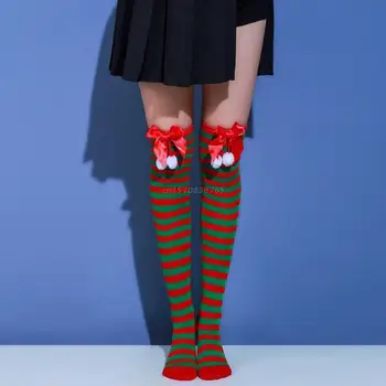 Kalėdų Kojinės Kelio Aukštos Kojinės Knee-High Šiltą Kojinę Moterų Įkrovos Kojinės Kojų Šilčiau Kojinės Mergina Kasdien Dėvėti Cosplay