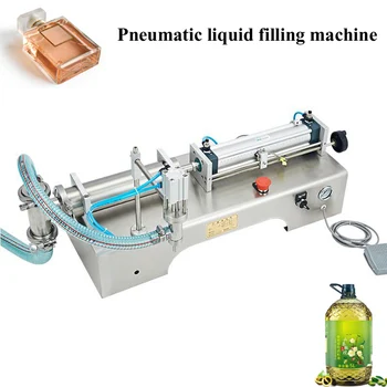 Karšto Pardavimo Pneumatinės Pieno, Mineralinio Vandens Pripildymo Mašina Vieną Galvą Skysčio Pripildymo Mašina Pedalo Tipas Kiekybinė Pripildymo Mašina