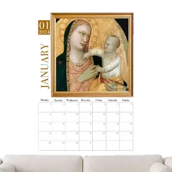 Keista, Kūdikiams Kalendorius Hangable Mėnesio Sieninis Kalendorius Viduramžių Ir Renesanso Sienų Kalendoriaus Mergelės Marijos Mėnesio Kalendorius Gyvenimo