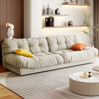 Kremas stiliaus sofa-lova, gyvenamasis kambarys, mažų vienetų, paprasta ir šiuolaikinės Šiaurės šalių technologijos audinio, tingus asmuo, debesis sofa