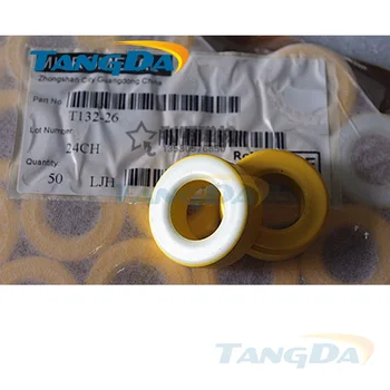 KT132-26 Tangda T132 Geležies Galios Branduolių induktyvumo T132-26 33.0*17.5*10.7 mm, geltona balta padengtas ferito žiedas core filtravimas