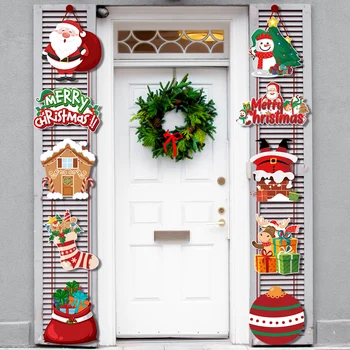 Linksmų Kalėdų Durų Kabo Ornamentu Reklama Santa Claus Sniego popieriaus Dvieilis Kalėdos šalis Dekoracija namuose Navidad 2023