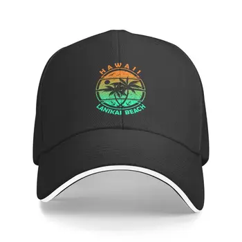 Mados Unisex Lanikai Paplūdimys, Havajai Beisbolo Kepuraitę Suaugusiųjų Atogrąžų Palmių Reguliuojamas Tėtis Kepurės Moterims, Vyrams Lauko