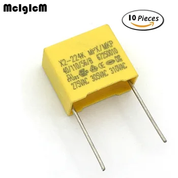 MCIGICM 10vnt 220nF kondensatorius X2 kondensatorius 275VAC Pikis 15mm X2 plėvelė iš Polipropileno kondensatorius 0.22 uF