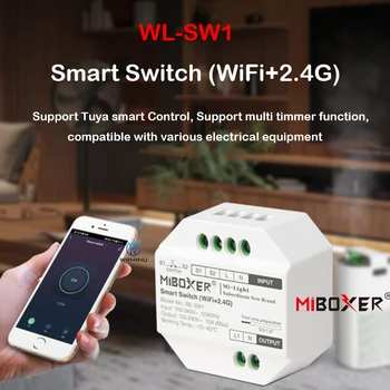 MiBoxer LED Valdiklis Wifi+2.4 G Smart Switch RF Stumti Dimeris WL-SW1 100-240V App/Balso/Tuya/Nuotolinio Valdymo užrakto nuo Vaikų WLSW1