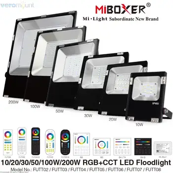 MiBoxer RGB+BMT LED Potvynių Šviesos 10W 20W 30W 50W AC86-265V 2.4 G RF Nuotolinio / WiFi Kontrolės IP65 Vandeniui LED Lauko Prožektorius