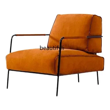 Modernus Minimalistinis-Vietė Sofa-Lova, Kėdė, Italijos Šviesos Prabanga Kambarį Odos Sofos, Balkonas Laisvalaikio Lounge Sofą, Kėdę