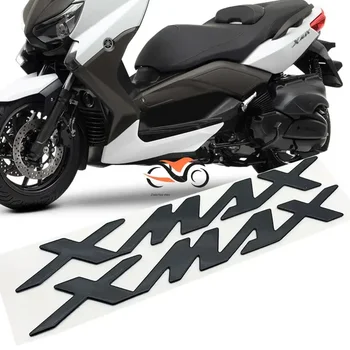 Motociklų Aksesuarų Bako Šoninis Dangtelis 3D Lipdukas XMAX Laišką Logotipą, Yamaha XMAX 125 250 300 400 2VNT Motociklo Apdaila