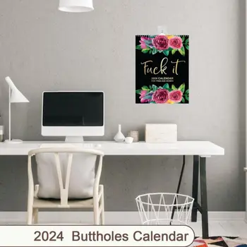 Naujųjų Metų Dovanos 2024 Kalendorius Pavargę-Oslas Moterų Popieriaus su Ritė Kabo Kalendorius 
