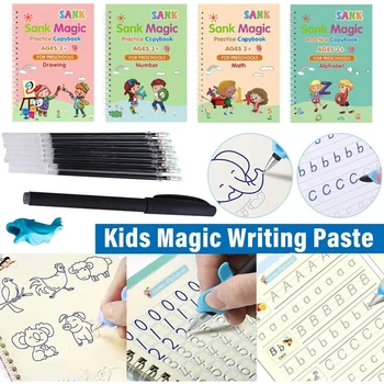 Nemokamas Pristatymas Magija Kopijuoti Knygos Nemokamai Apliejimo Vaikų Vaikams Rašyti Lipdukas Praktika anglų kalba Copybook už Kaligrafija Montessori