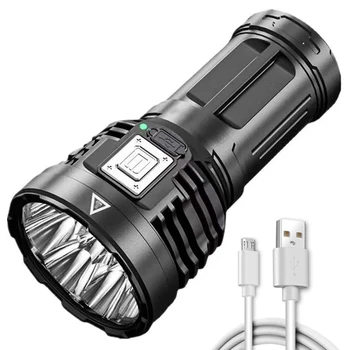 Nešiojamų LED Žibintuvėlis USB Įkrovimo Vandeniui Kišeninis Žibintas COB Led Žibintuvėlis Darbo Žibintas, Lauko Kempingas, Žygiai