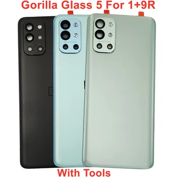 Originalus Gorilla Stiklas OnePlus 9R Baterijos Dangtelio Kietos galines Duris Dangčio Galinis Korpusas Skydelis Atveju, Su LOGOTIPU, vaizdo Kameros Objektyvas Klijų