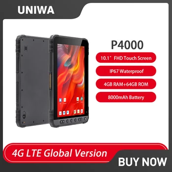 Pasaulinė Versija UNIWA P4000 Tvirtas Tablet IP67 atsparus Vandeniui 10 Colių FHD 3GB+32GB/4GB+64GB 13MP 8000mAh 