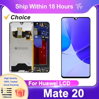 PASIRINKIMAS HMA-L09 Už Huawei Mate 20 LCD Ekranas Jutiklinis Ekranas skaitmeninis keitiklis Asamblėjos Huawei HMA-29 LCD atsarginės Dalys