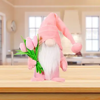Patrauklios Gnome Lėlės Audinio Tulpių Puokštė, Klasikinis švedų Beveidis Lėlės Dekoro Mielas Mažas Beveidis Lėlės Dekoro Šalis