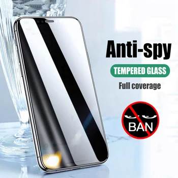 Pilnas draudimas Privatumo Ekrano Apsaugos IPhone 12 11 Pro Max 13 Mini Anti-spy Apsauginis Stiklas 