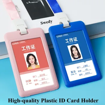 Plastikinių ID Ženklelį Kortelės Turėtojo Pavadinimas Tegus Su Virvelę Kaklo Dirželis Darbuotojas Personalo Darbo Biuro Pass Kortelės Turėtojo Pavadinimas