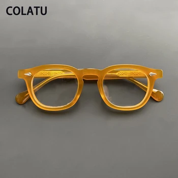 Prabangių Mados Grynas rankų darbo acetatas ovalo Žmogus, akinių rėmeliai, optiniai akiniai akiniai Skaitymui moteris asmeninį akiniai