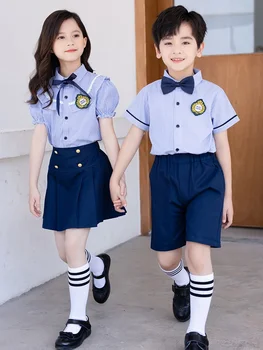 Pradinės mokyklos uniformos, vasaros kolegija stiliaus, nauji uniformas, vaikų darželis uniformas, berniukų ir mergaičių, angliškas stilius