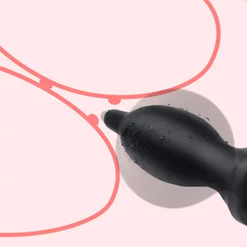 Pripučiamas Analinis Kaištis Minkštas pripumpuoti Silikono Butt Plug Analinis Dilator BDSM Išangę Massager Sekso Žaislas Vyrams, Moteris, Gėjus Suaugusiųjų Žaidimas 18+