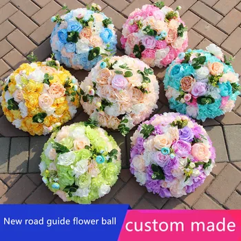 Pritaikoma vestuvių kelių švino gėlių didelis hydrangea rose kelių švino gėlių kamuolys T etape gėlių kamuolys vestuvių gėlių išdėstymas