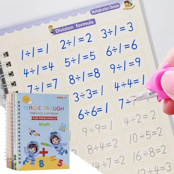 Rašyti Pasta Kaligrafija Rašysenos Copybook Už Vaikas Vaikų Knygos anglų Daugyba ir dalyba Praktikos Žaislas Daugkartinio naudojimo