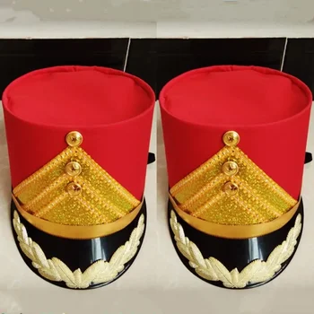 red top hat vaikų ir suaugusiųjų Mokyklos Etapo Rezultatus skrybėlės Būgno Komanda skrybėlės muzikos gvardijos garbės priedai karinės bžūp