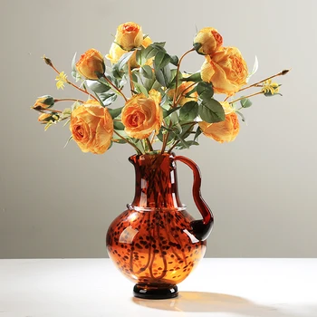 Rose Aukšto Grindų Grand Gėlių Vaza, Stiklo Estetinius Šiuolaikinės Dekoratyvinės Vazos, Grand Prabanga Terariumai Floreros Namų Projektavimas YX50VS