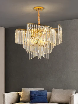 Rotacinis dizaino, prabangus, paprastas stilius, spindintis aukso patalpų dekoratyvinis liustra apšvietimo kambarį pakabukas šviesos