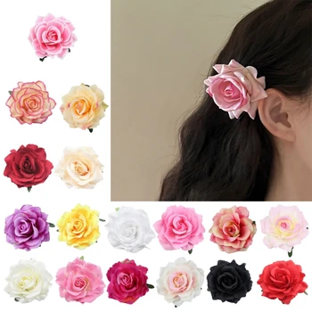 Rožių Plaukų Įrašą Gėlių Staigius Rose Sagė Gėlių Įrašą Moteris, Mergina Šalis, Vestuvių Plaukų Žiburių Mielas Plaukų Įrašą Ornamentu