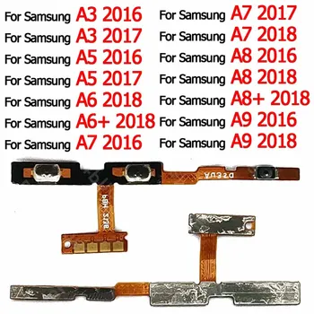 Samsung Galaxy A3 A5 2016 A6 A6+ A7 2017 A8 Plius A8+ A9 2018 Atsarginės Dalys, Remontas Įjungimo Išjungimo Garsas Flex Kabelis Pakeitimo