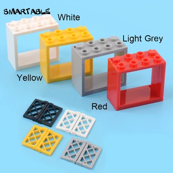 Smartable Langą 2x4x3 Su 1x2x3 Latticed Kūrimo Bloką SS Dalys Žaislas Namas Suderinama Pagrindinių Markių 60598+2529 15vnt/daug