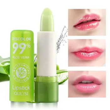 Spalva Keičiasi Lūpų Balzamas Natūralios Aloe Veras Lūpų Ilgalaikis Drėkinamasis Makiažo Kosmetika Moterims I2B6