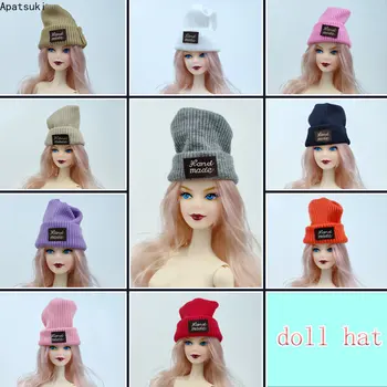 Spalvinga Rankų darbo Kepurės 1/6 Miniatiūrinės Lėlės Aksesuarai, galvos Apdangalai, Hairwear Skrybėlę Barbie, 1:6 BJD Doll Lėlių Vaikų Dovanų