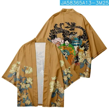 Striukė Vyrų Kimono Marškinėliai Japonijos Laisvas Megztinis Vyrams Haori Yukata Samurajus Kostiumas Drabužiai