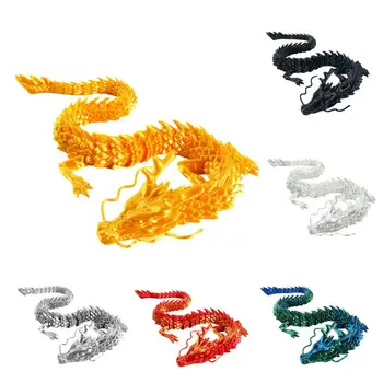 Sujungtas Dragon Žaislas Kinijos Ilgio Lanksčios Ornamentu Žaislas Kinų drakonas Shenlong amatų papuošalai Žaislas Namų Biuro Apdailos
