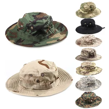 Taktinis Kamufliažas Boonie Hat JAV Armijos Karinės Kepurės Camo Mens Lauko Sporto Saulė Kibirą Bžūp Žvejyba, Žygiai, Medžioklės Skrybėlės