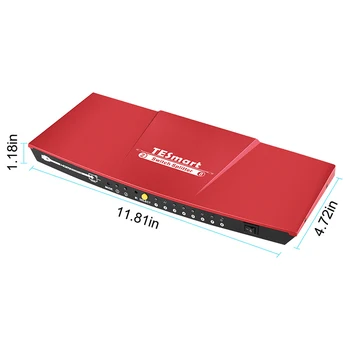 TESmart HDMI Splitter 2X8 Video Capture Card 36 bitų Full HD HDCP 1.4 EDID 2in 8out Audio Switcher Adapteris 4k30hz HDMI Splitter