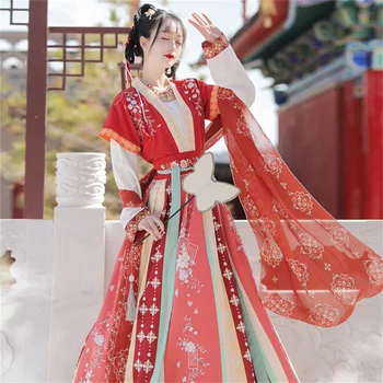 Tradicinis Hanfu Šokio Kostiumai Liaudies Pasakų Suknelė Baigimo Originalus Hanfu Senovės Kinų Kostiumas Moterims, Drabužiai